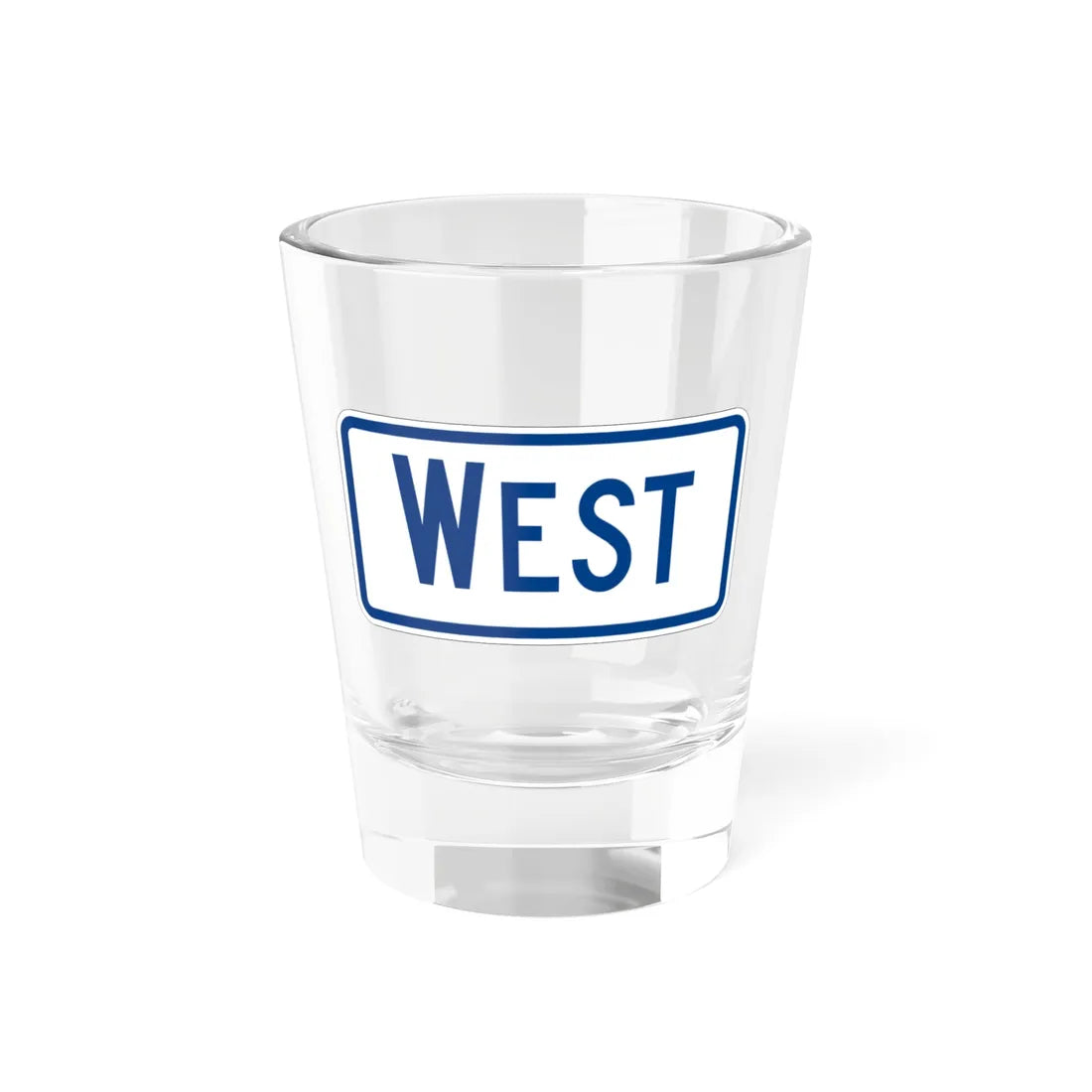 West plate South Carolina (South Carolina) (Road Sign) Shot Glass 1.5oz 1.5oz - Go Mug Yourself