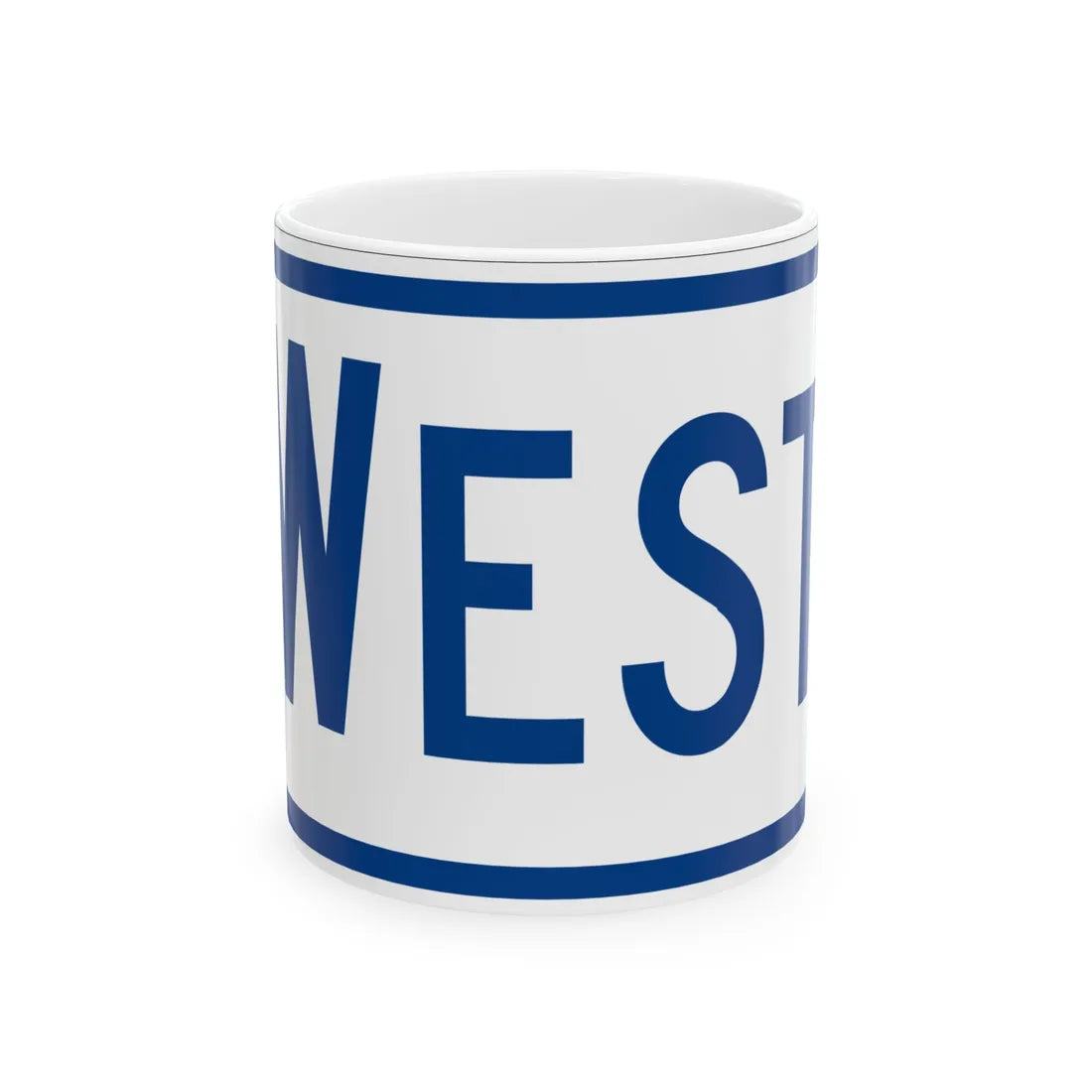 West plate South Carolina (South Carolina) (Road Sign) White Coffee Mug 11oz - Go Mug Yourself