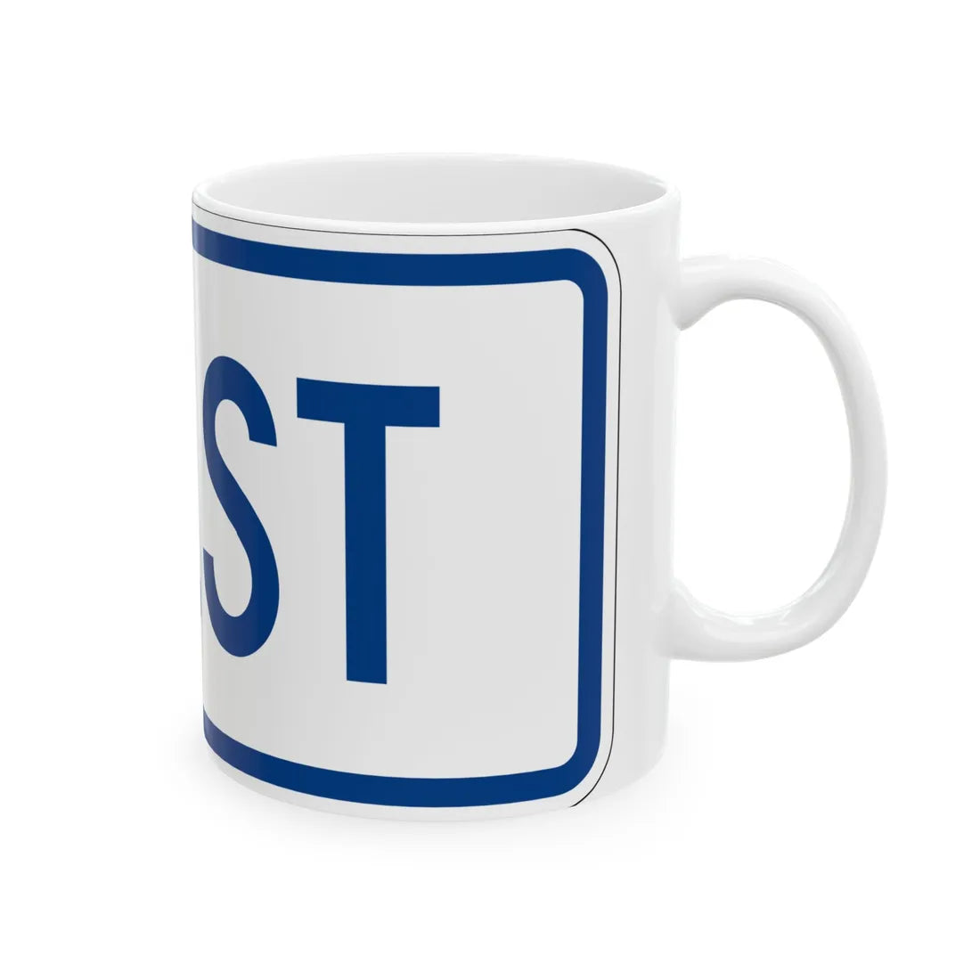 West plate South Carolina (South Carolina) (Road Sign) White Coffee Mug - Go Mug Yourself