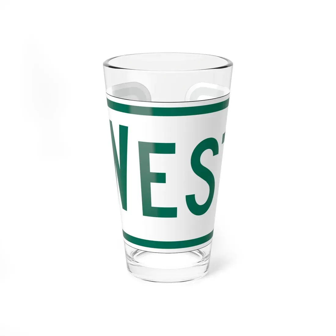 West plate Vermont (Vermont) (Road Sign) Pint Glass 16oz 16oz - Go Mug Yourself