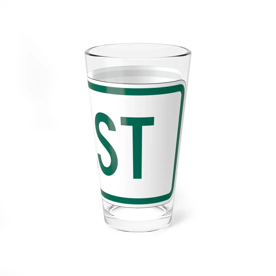 West plate Vermont (Vermont) (Road Sign) Pint Glass 16oz - Go Mug Yourself