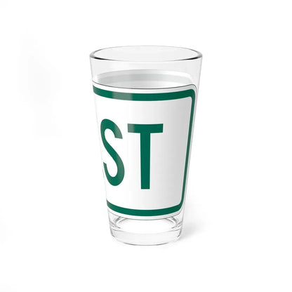 West plate Vermont (Vermont) (Road Sign) Pint Glass 16oz - Go Mug Yourself