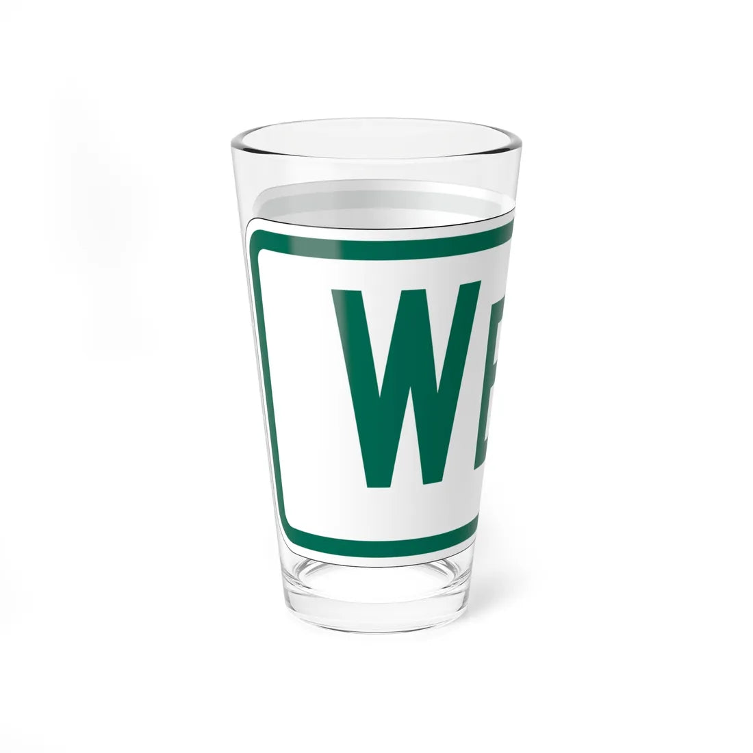West plate Vermont (Vermont) (Road Sign) Pint Glss 16oz - Go Mug Yourself