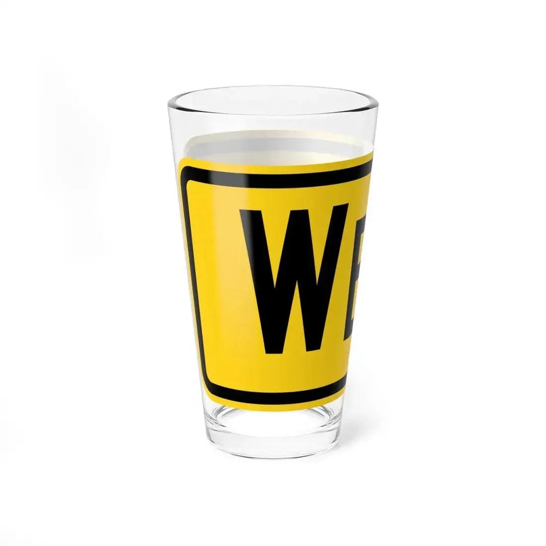 West plate Wyoming (Wyoming) (Road Sign) Pint Glass 16oz - Go Mug Yourself