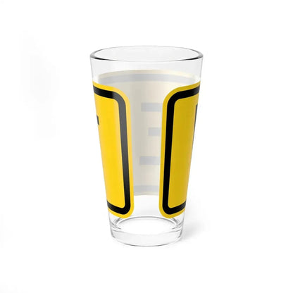 West plate Wyoming (Wyoming) (Road Sign) Pint Glss 16oz - Go Mug Yourself
