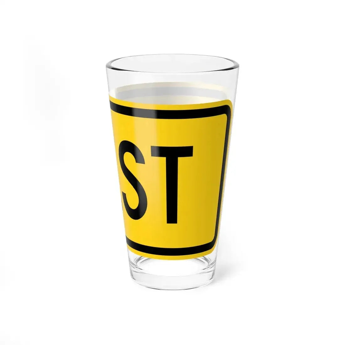 West plate Wyoming (Wyoming) (Road Sign) Pint Glss 16oz - Go Mug Yourself