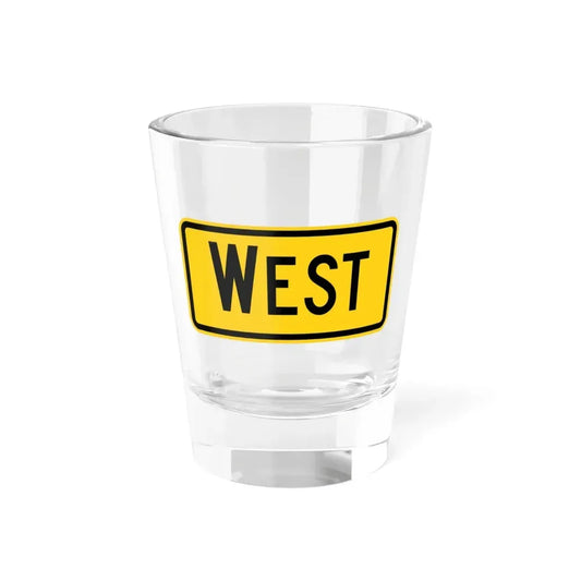 West plate Wyoming (Wyoming) (Road Sign) Shot Glass 1.5oz 1.5oz - Go Mug Yourself