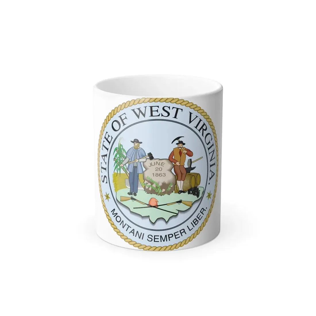 West Virginia State Seal - Color Changing Coffee Mug 11oz - Go Mug Yourself