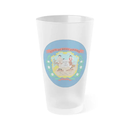 West Virginia State Seal NARA - Frosted Pint Glass 16oz 16oz Frosted - Go Mug Yourself