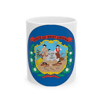 West Virginia State Seal NARA - White Coffee Mug-11oz-Go Mug Yourself