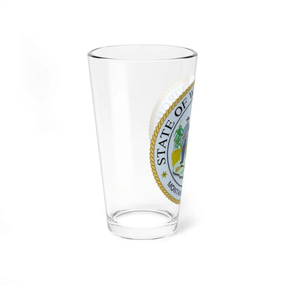 West Virginia State Seal - Pint Glass 16oz-Go Mug Yourself