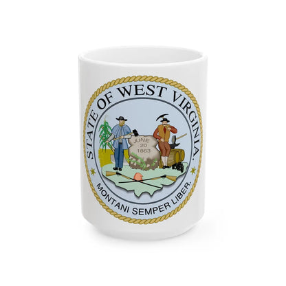 West Virginia State Seal - White Coffee Mug-15oz-Go Mug Yourself