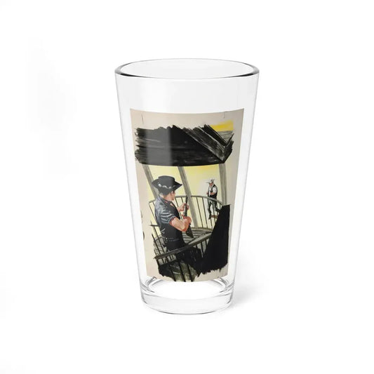 Western Cover Painting - Pint Glass 16oz 16oz - Go Mug Yourself