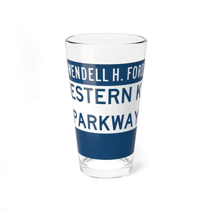 Western Kentucky Parkway (Kentucky) (Road Sign) Pint Glass 16oz 16oz - Go Mug Yourself