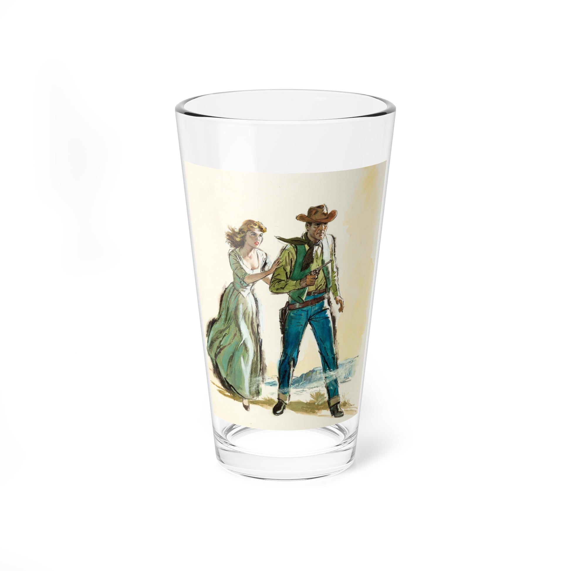 Western Paperback Cover - Pint Glass 16oz-16oz-Go Mug Yourself