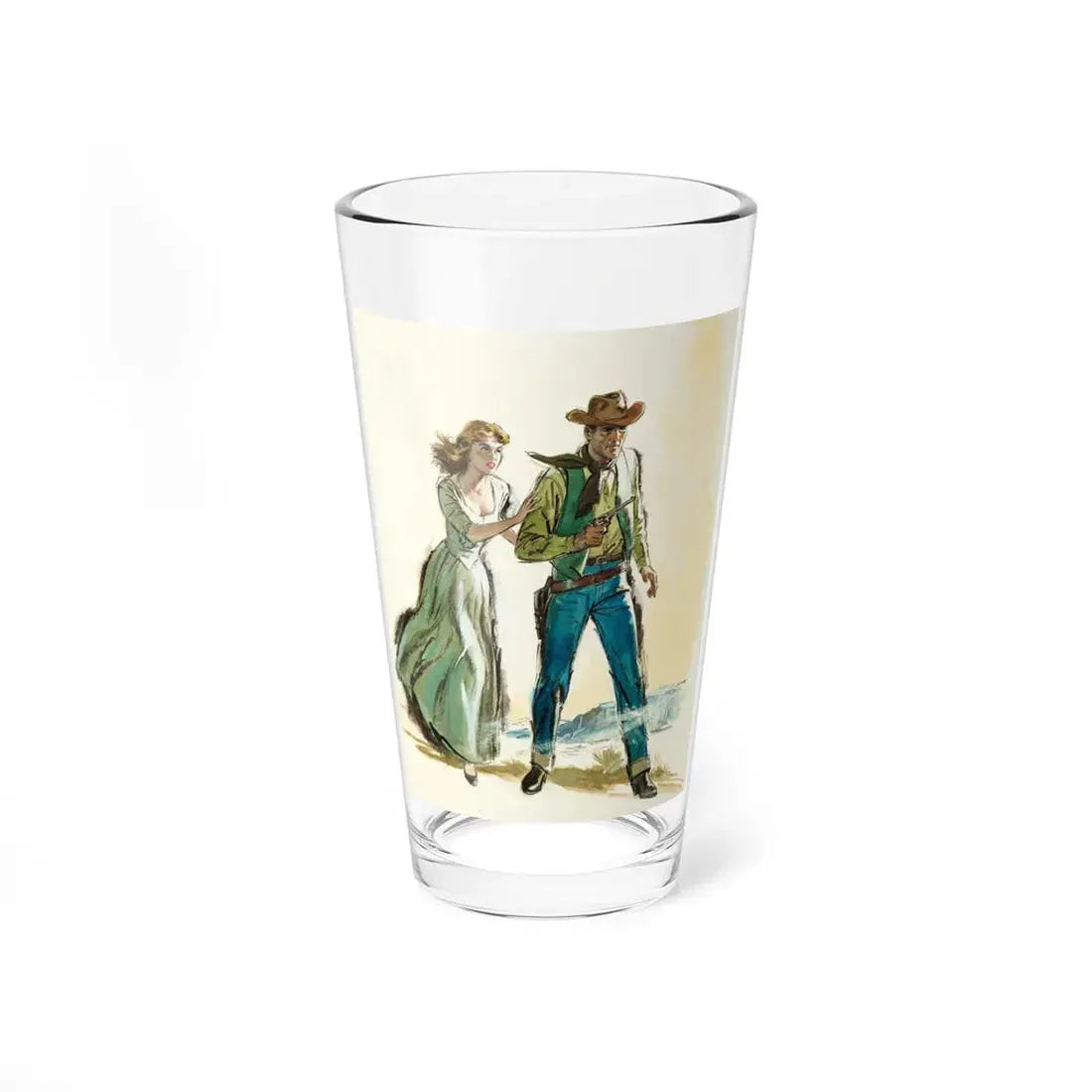Western Paperback Cover - Pint Glass 16oz 16oz - Go Mug Yourself