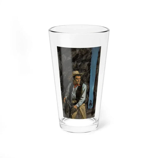Western paperback cover_1 - Pint Glass 16oz 16oz - Go Mug Yourself