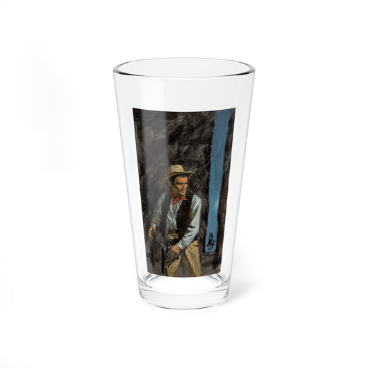 Western paperback cover_1 - Pint Glass 16oz-16oz-Go Mug Yourself