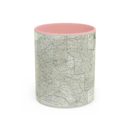 Western Theatre of War (1918) (Map) Accent Coffee Mug 11oz Pink - Go Mug Yourself
