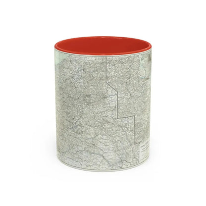 Western Theatre of War (1918) (Map) Accent Coffee Mug 11oz Red - Go Mug Yourself
