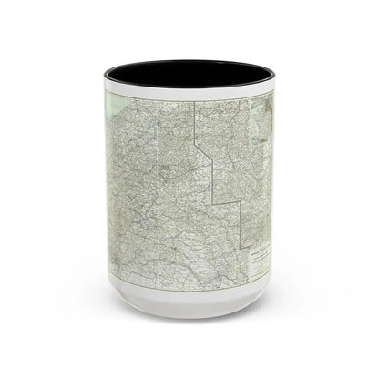 Western Theatre of War (1918) (Map) Accent Coffee Mug 15oz Black - Go Mug Yourself