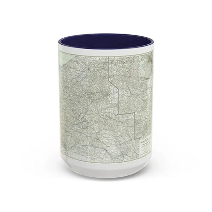 Western Theatre of War (1918) (Map) Accent Coffee Mug 15oz Navy - Go Mug Yourself