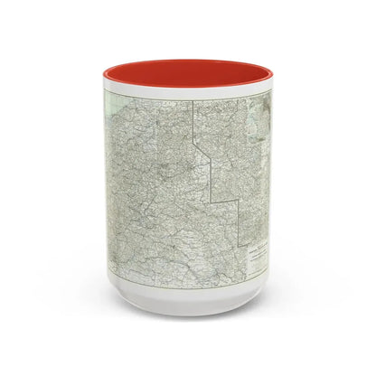 Western Theatre of War (1918) (Map) Accent Coffee Mug 15oz Red - Go Mug Yourself