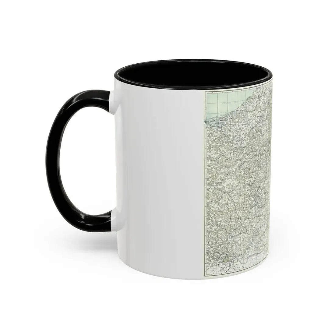 Western Theatre of War (1918) (Map) Accent Coffee Mug - Go Mug Yourself