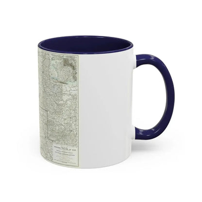 Western Theatre of War (1918) (Map) Accent Coffee Mug - Go Mug Yourself
