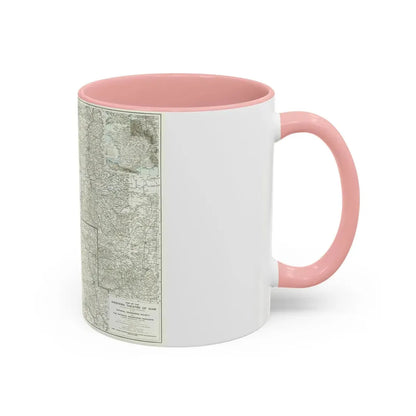 Western Theatre of War (1918) (Map) Accent Coffee Mug - Go Mug Yourself