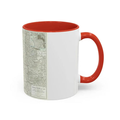Western Theatre of War (1918) (Map) Accent Coffee Mug - Go Mug Yourself
