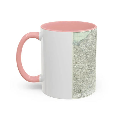 Western Theatre of War (1918) (Map) Accent Coffee Mug - Go Mug Yourself