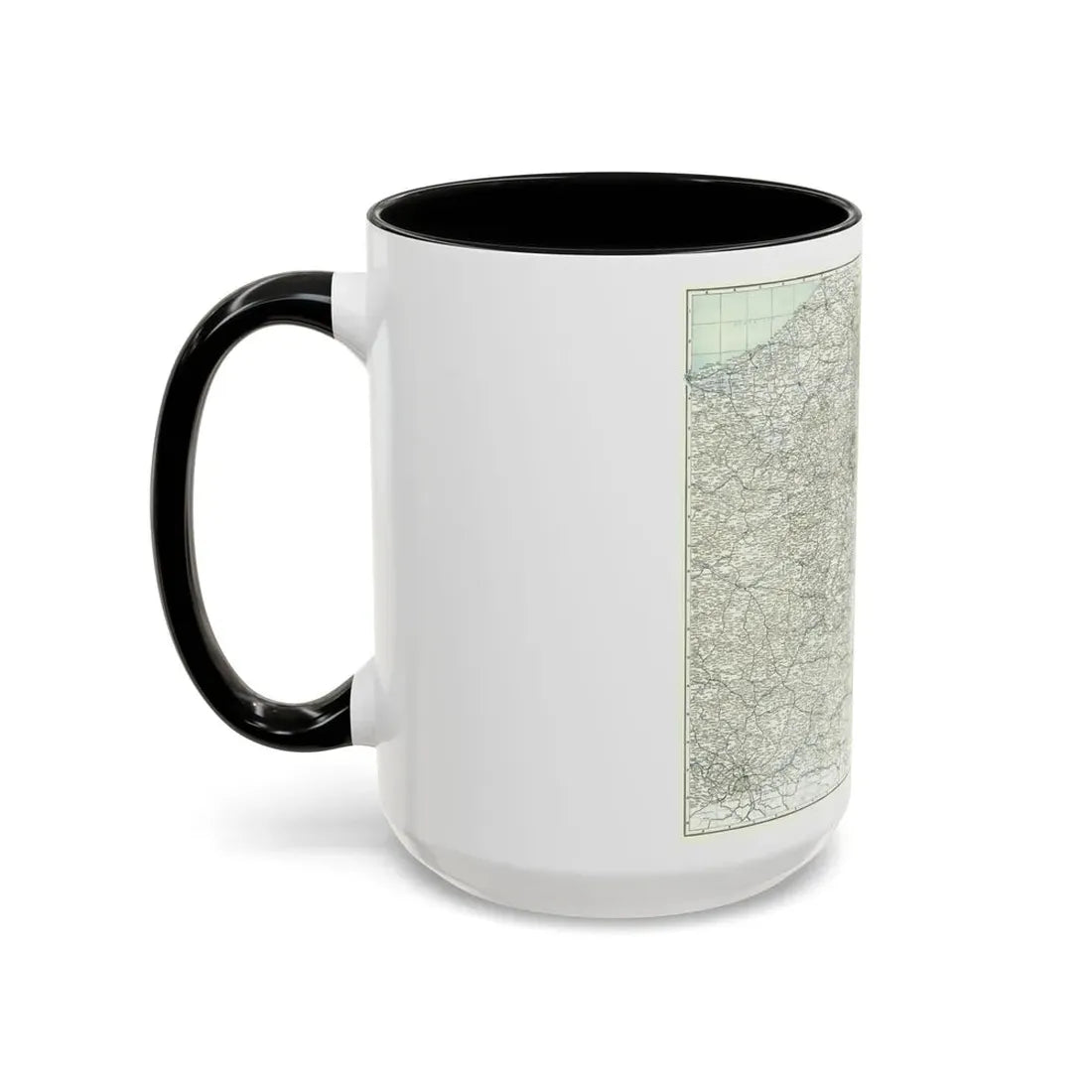 Western Theatre of War (1918) (Map) Accent Coffee Mug - Go Mug Yourself