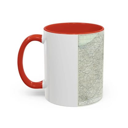 Western Theatre of War (1918) (Map) Accent Coffee Mug - Go Mug Yourself