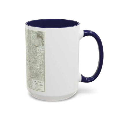 Western Theatre of War (1918) (Map) Accent Coffee Mug - Go Mug Yourself