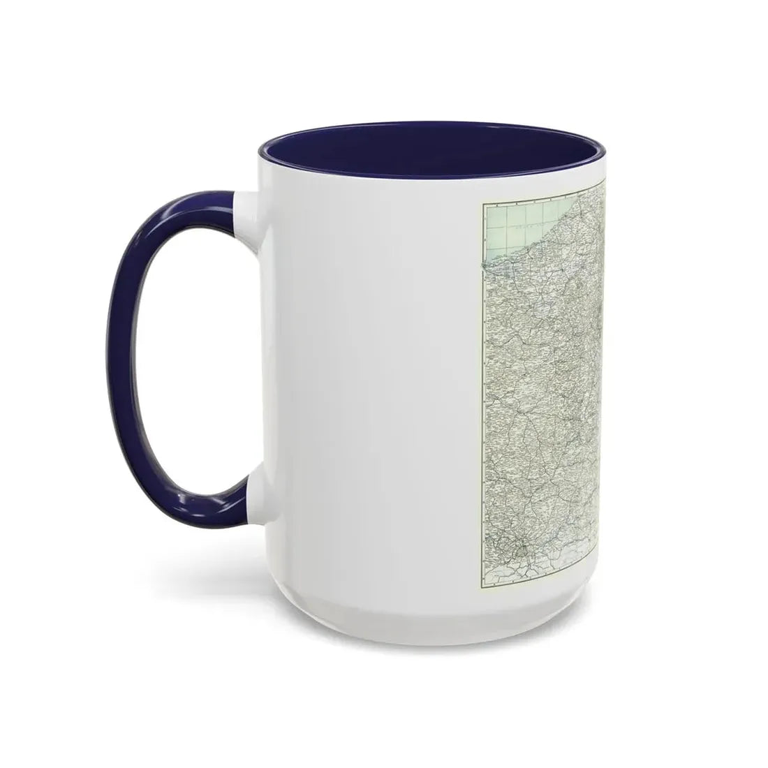 Western Theatre of War (1918) (Map) Accent Coffee Mug - Go Mug Yourself