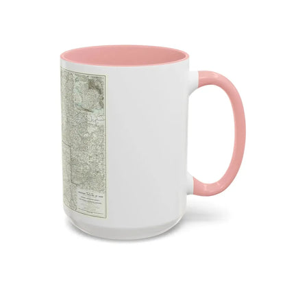 Western Theatre of War (1918) (Map) Accent Coffee Mug - Go Mug Yourself