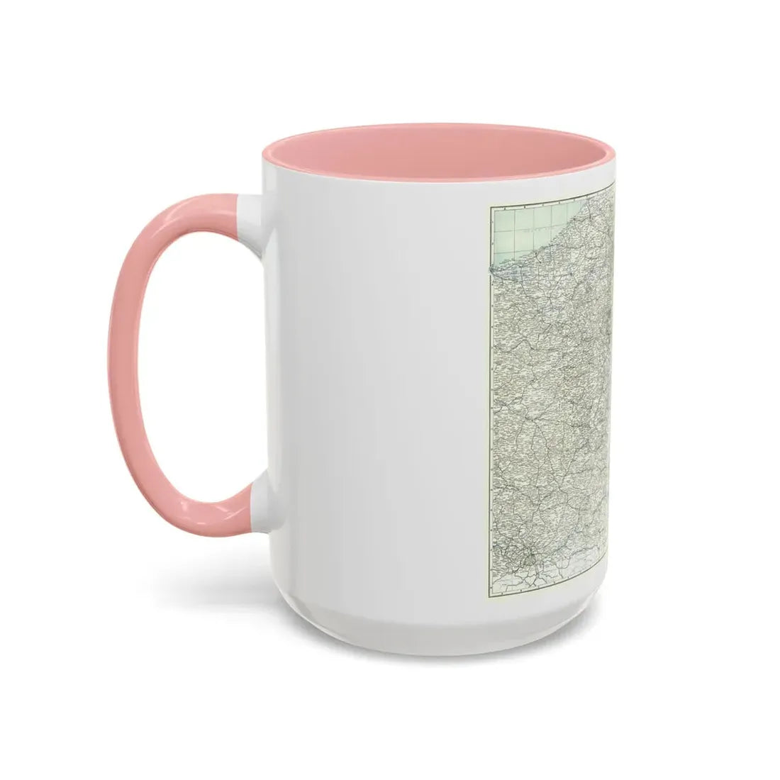Western Theatre of War (1918) (Map) Accent Coffee Mug - Go Mug Yourself