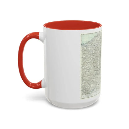 Western Theatre of War (1918) (Map) Accent Coffee Mug - Go Mug Yourself