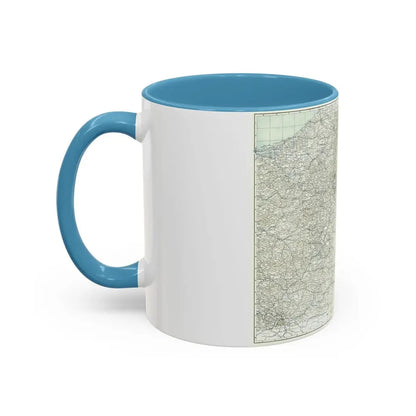 Western Theatre of War (1918) (Map) Accent Coffee Mug - Go Mug Yourself