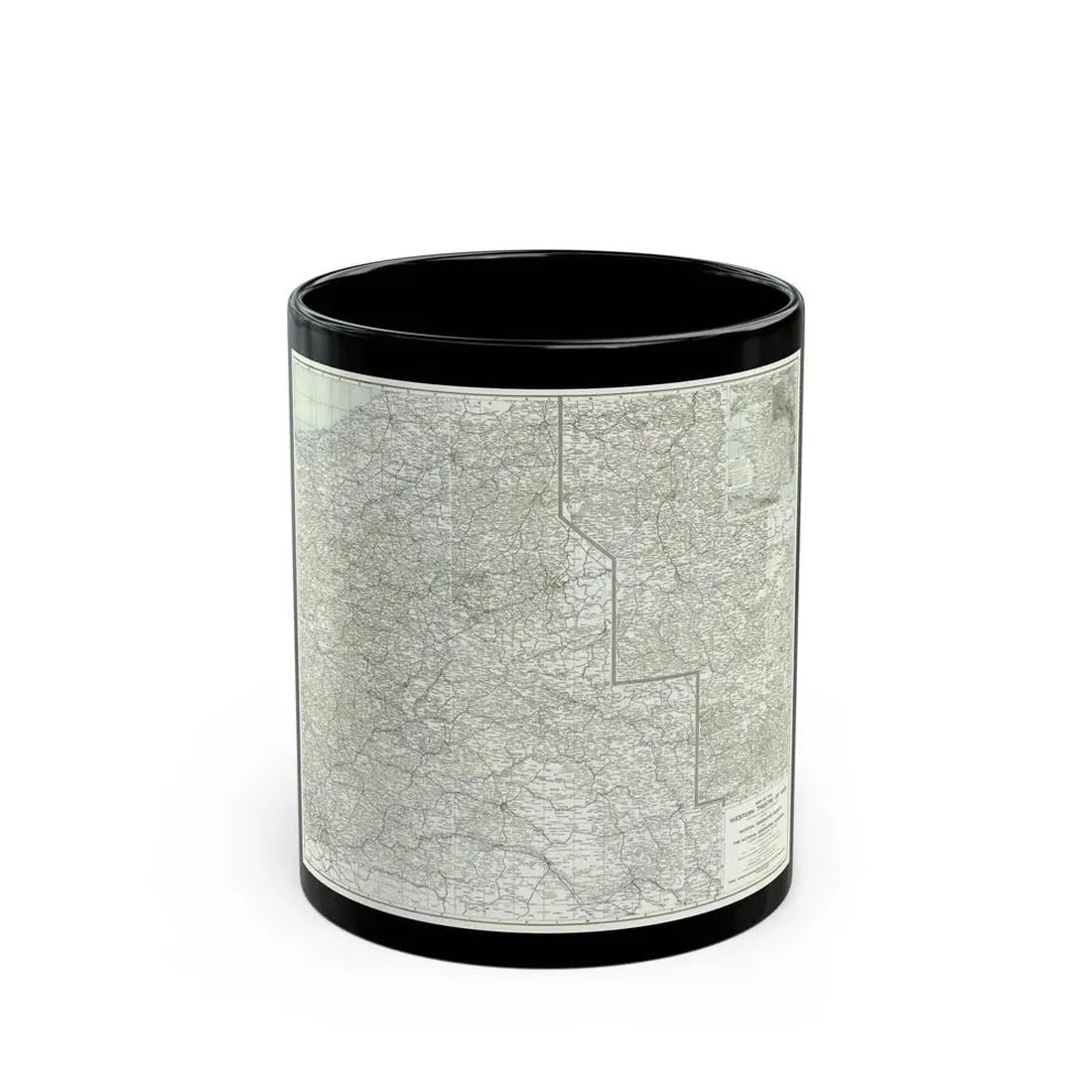 Western Theatre of War (1918) (Map) Black Coffee Mug 11oz - Go Mug Yourself