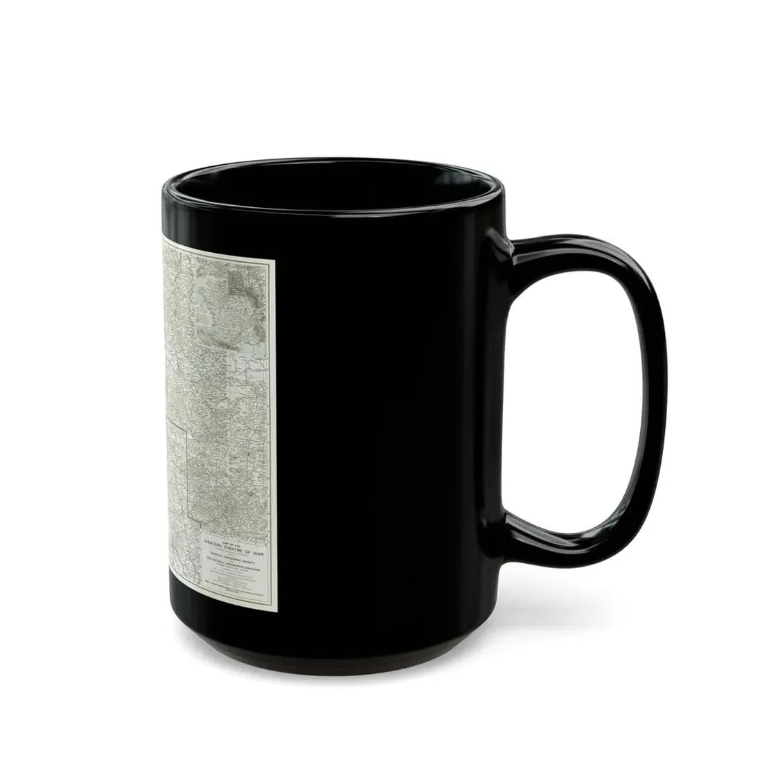 Western Theatre of War (1918) (Map) Black Coffee Mug - Go Mug Yourself