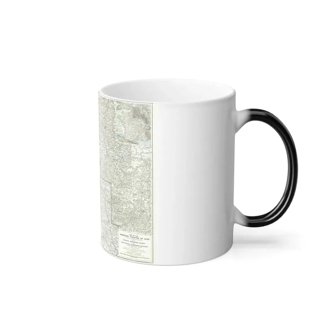 Western Theatre of War (1918) (Map) Color Changing Mug 11oz - Go Mug Yourself