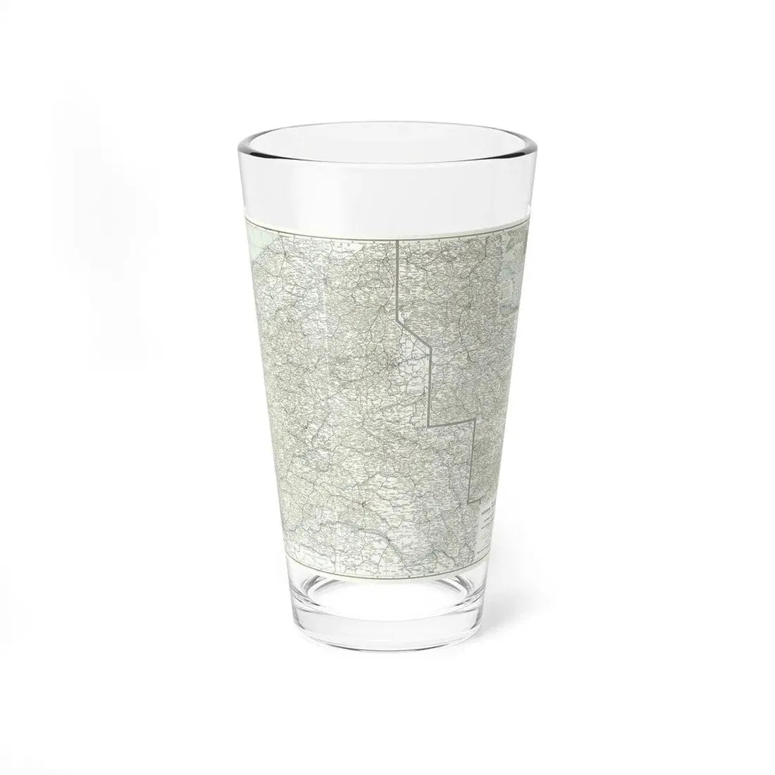 Western Theatre of War (1918) (Map) Pint Glass 16oz 16oz - Go Mug Yourself