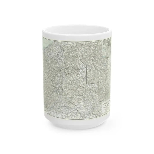 Western Theatre of War (1918) (Map) White Coffee Mug 15oz - Go Mug Yourself