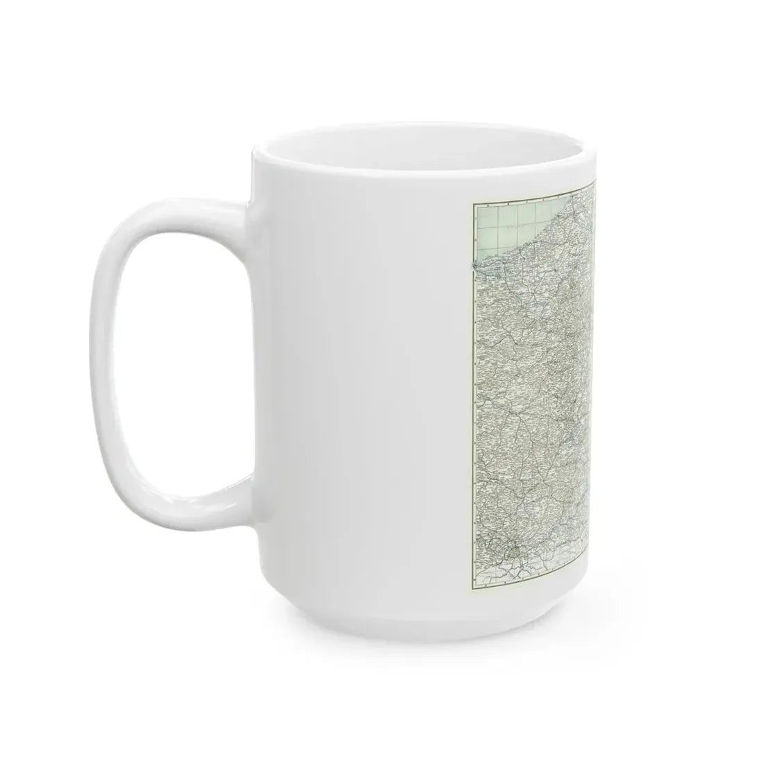 Western Theatre of War (1918) (Map) White Coffee Mug - Go Mug Yourself