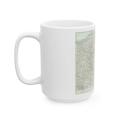 Western Theatre of War (1918) (Map) White Coffee Mug - Go Mug Yourself