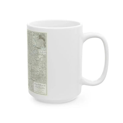 Western Theatre of War (1918) (Map) White Coffee Mug - Go Mug Yourself