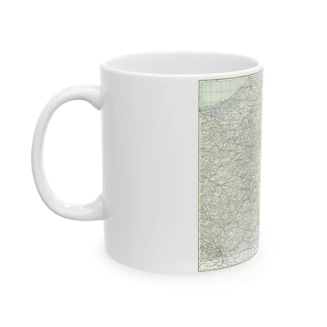 Western Theatre of War (1918) (Map) White Coffee Mug - Go Mug Yourself