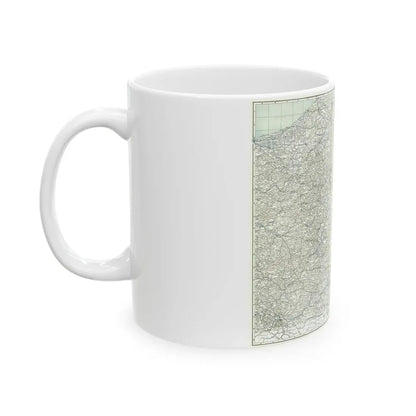Western Theatre of War (1918) (Map) White Coffee Mug - Go Mug Yourself